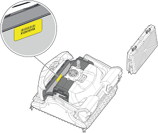 Where is the serial number inside the Robot m400