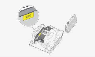 Where is the serial number inside the Robot s300