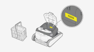 Where is the serial number inside the Robot m400